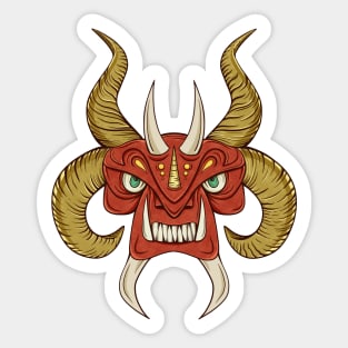 Red Devil Mask Sticker